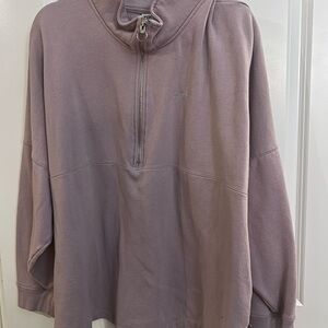PINK Victoria's Secret Mauve Quarter-Zip Sweater